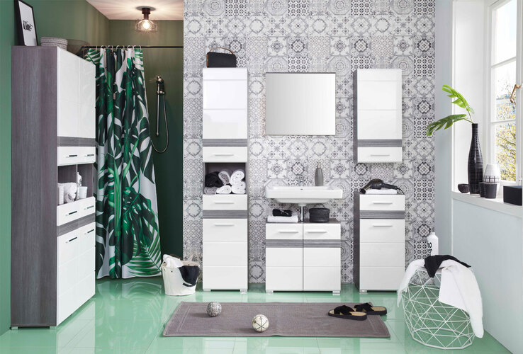 Spiegel SETONE 60 x 55 cm Sardegna Rauchsilber