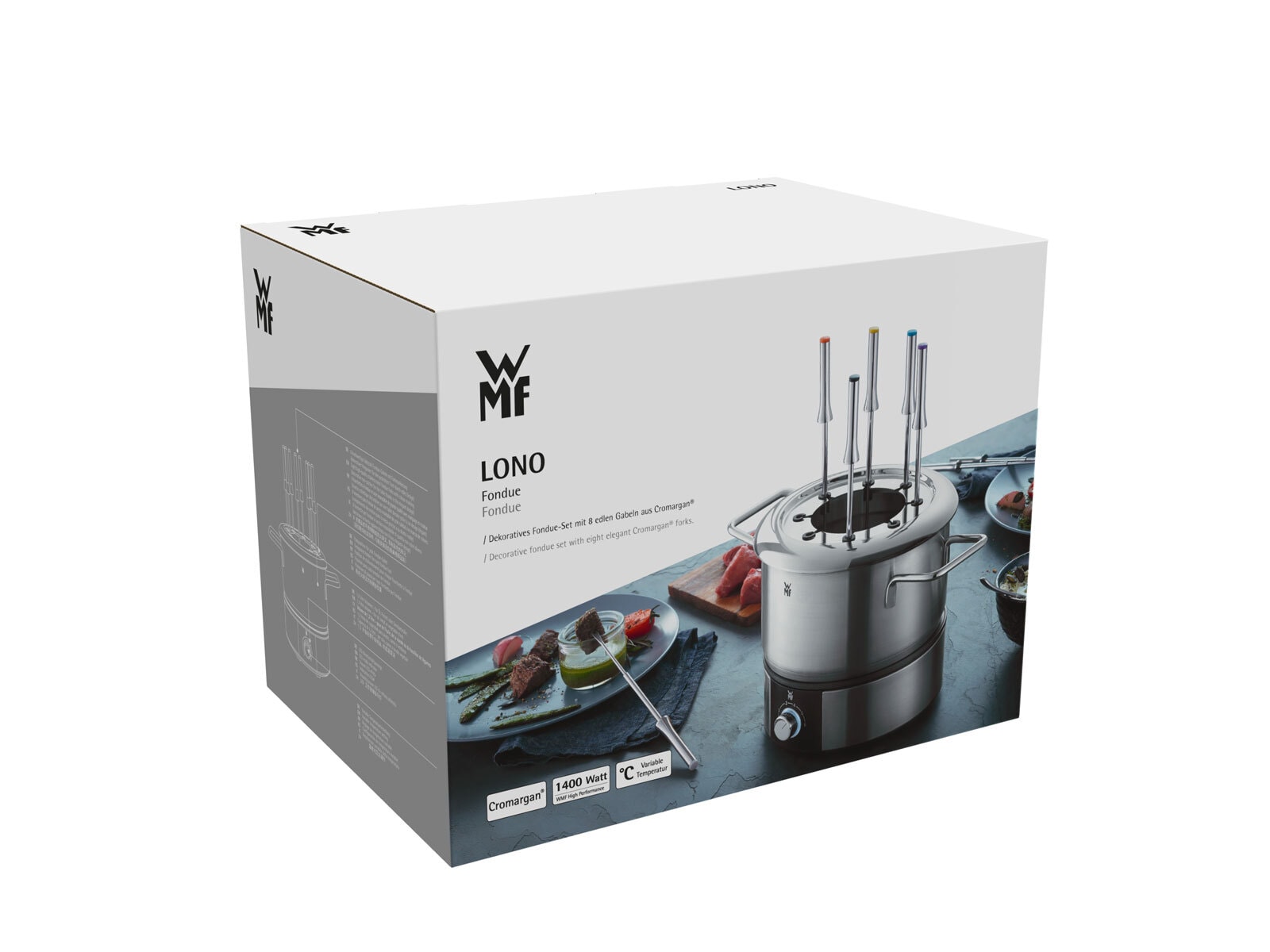 WMF Fondue-Set LONO 10-teilig Edelstahl