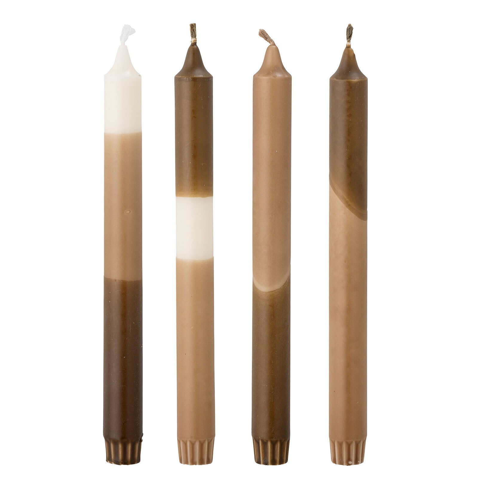 Bloomingville Stabkerze DIP DYE 4er Set braun /beige