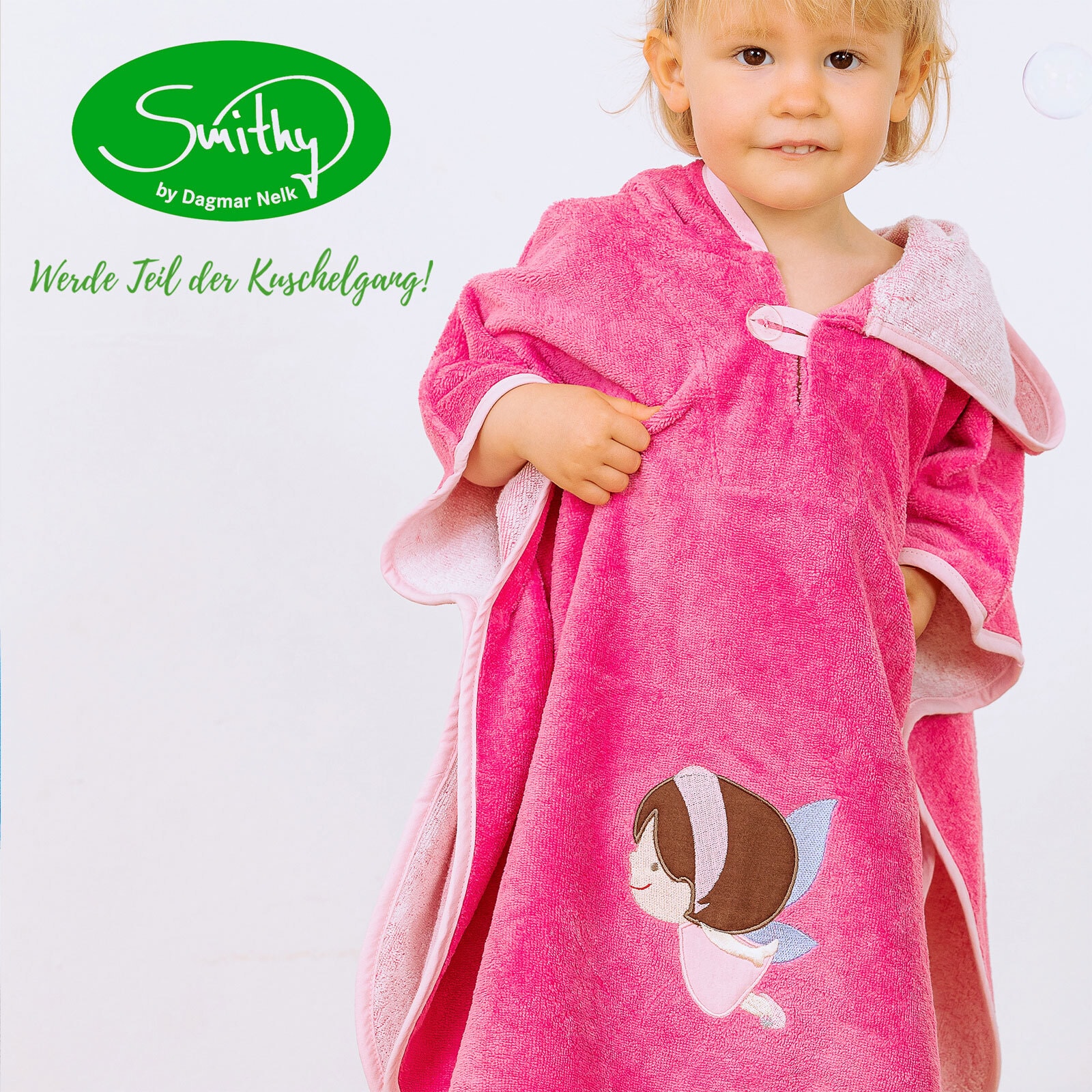 Smithy Badeponcho ELFE 55 x 70 cm pink