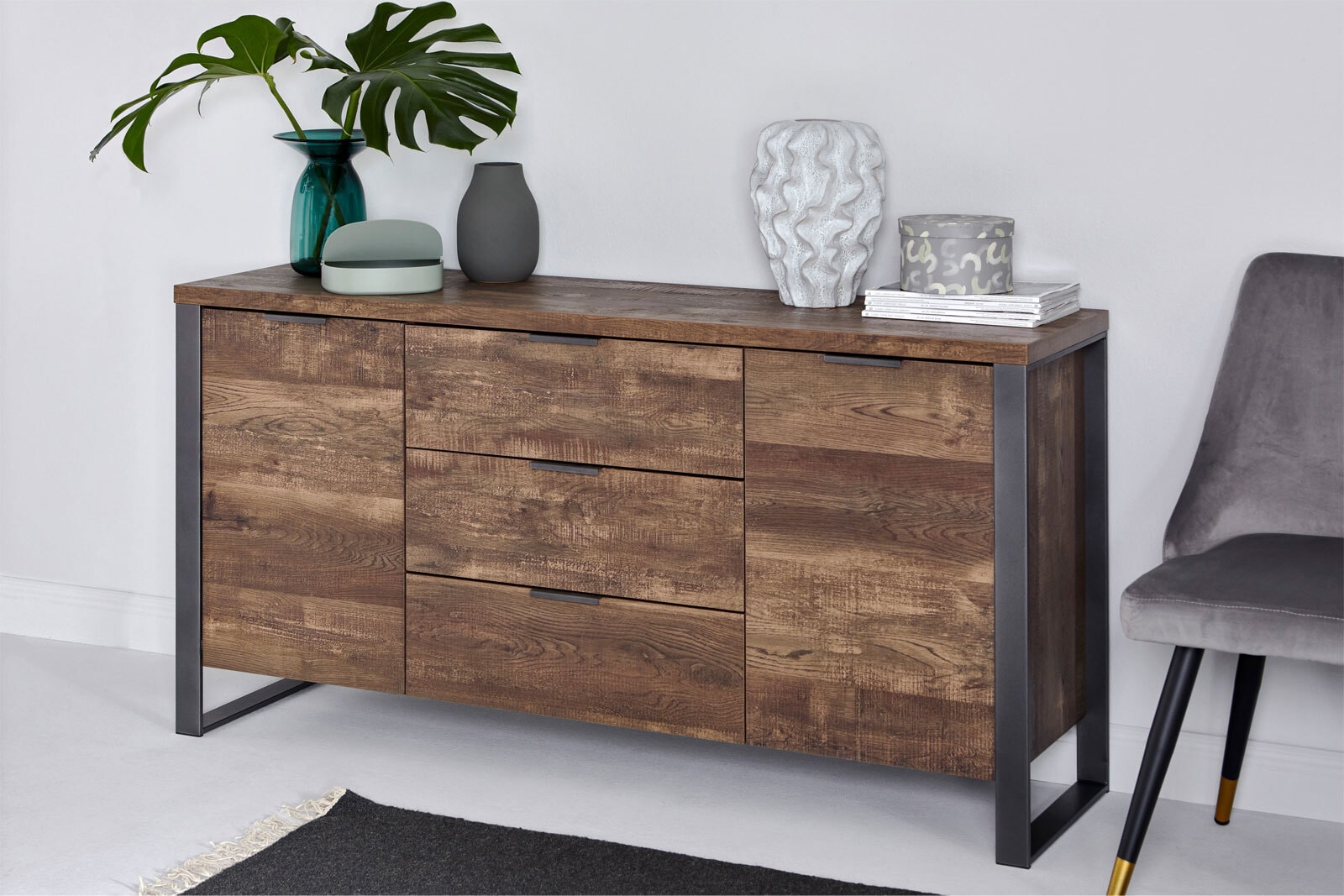 Sideboard LOOP 150 x 76 cm Vintage Eiche NB