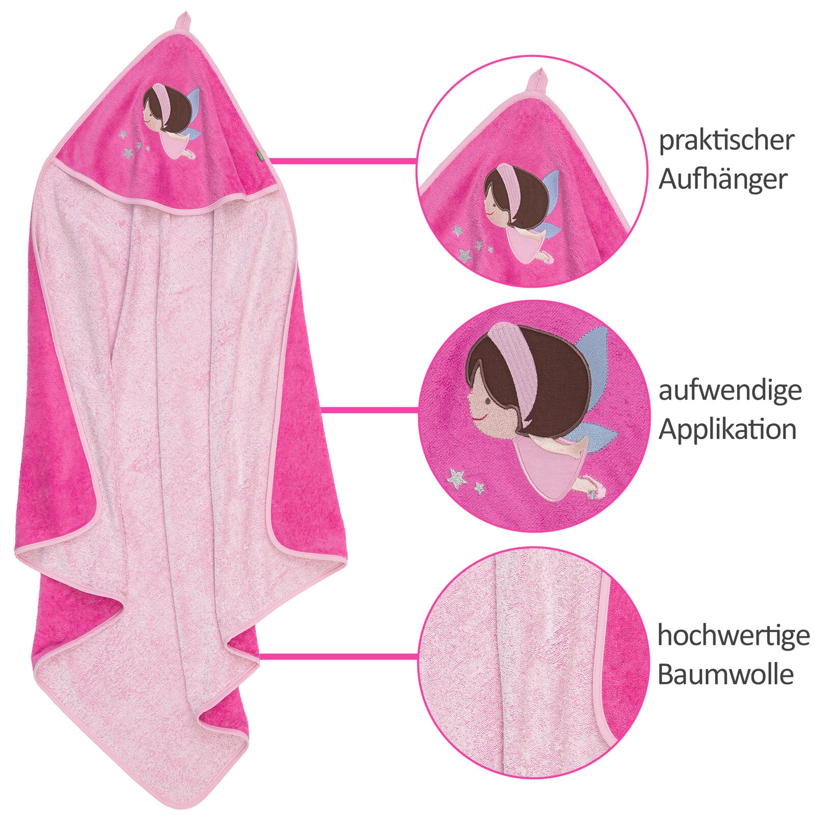 Smithy Frottier-Set ELFE 3-teilig pink