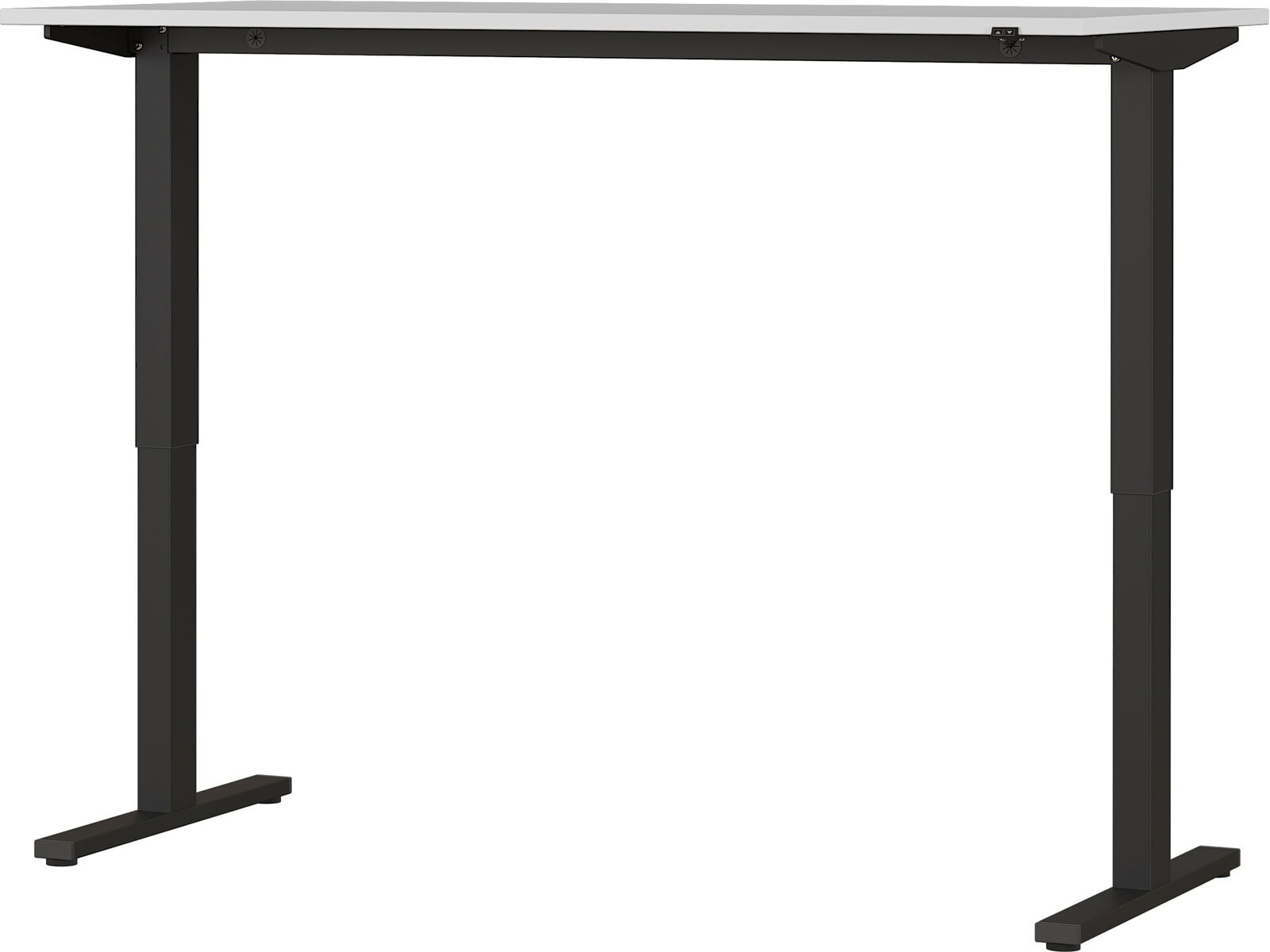 Schreibtisch ISORNO 160 x 80 cm Lichtgrau/ schwarz