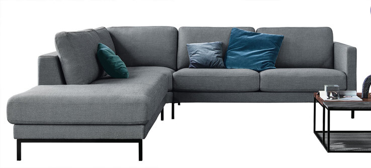 ROLF BENZ Ecksofa 274 x 277 cm EGO Stoffbezug Grau