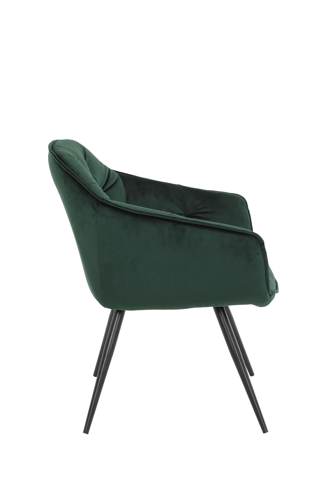Stuhl NAIRA mit Armlehnen Samt grün / schwarz