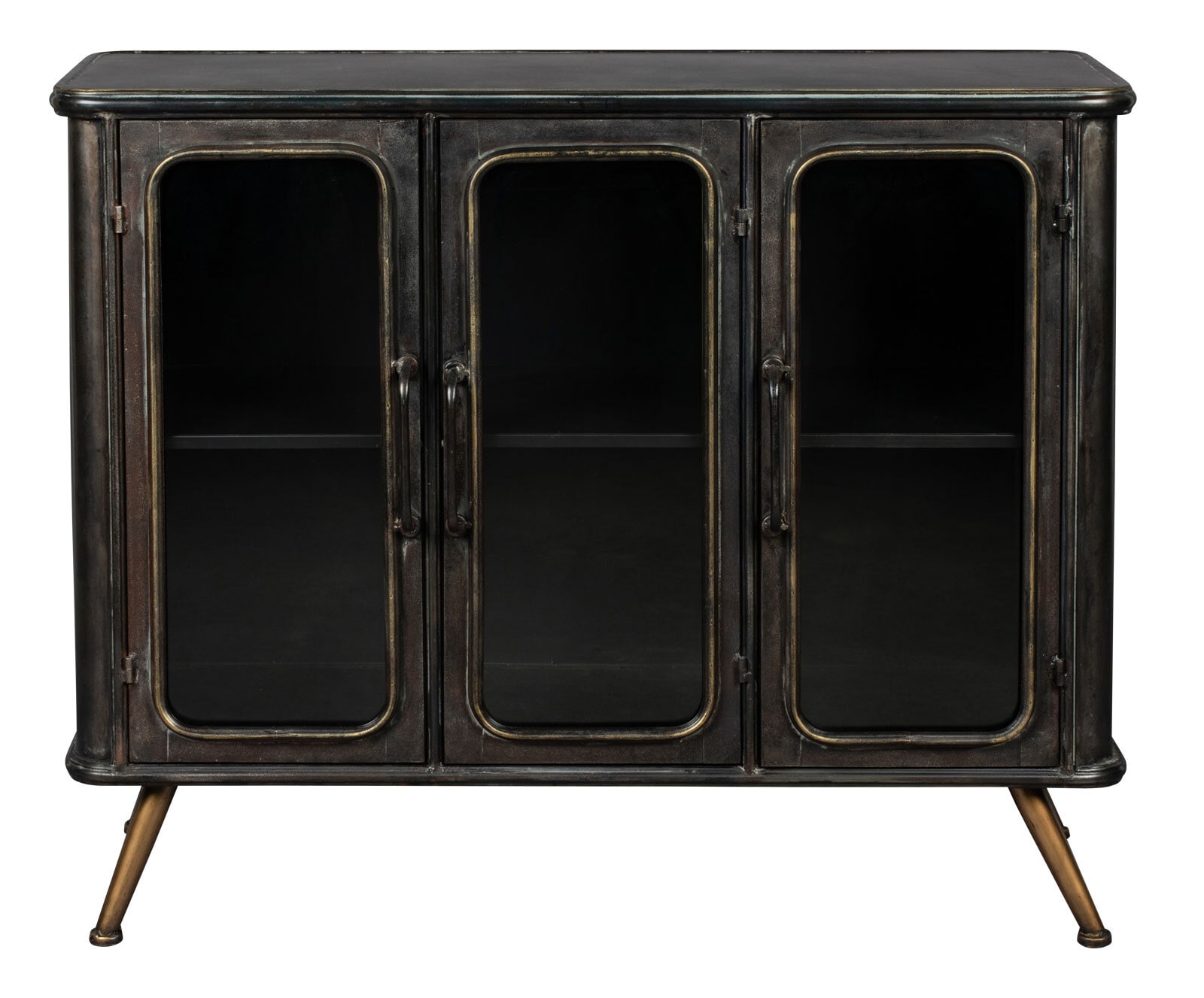 DUTCHBONE Sideboard DENZA 100 x 80 cm schwarz