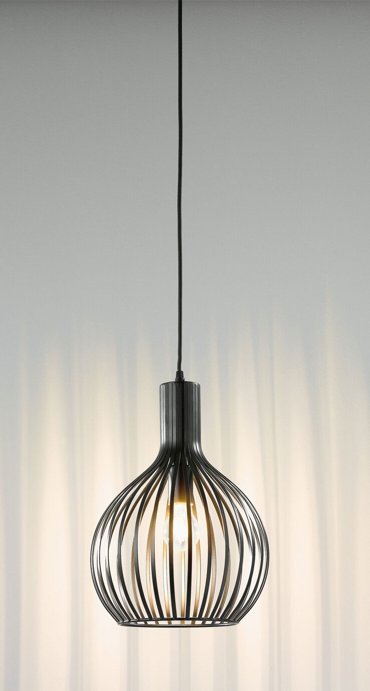 casaNOVA Retrofit Pendellampe COLLIN II 28 cm schwarz