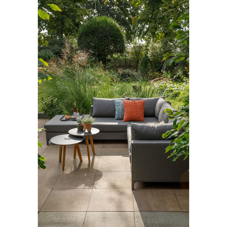 Loungesofa Outdoor SICILY L 246 x 262 cm stone grey