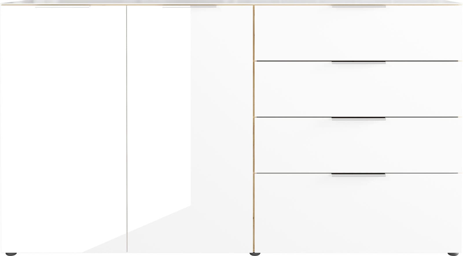 Sideboard OAKLAND 184 x 102 cm Navarra-Eiche/ Weiß