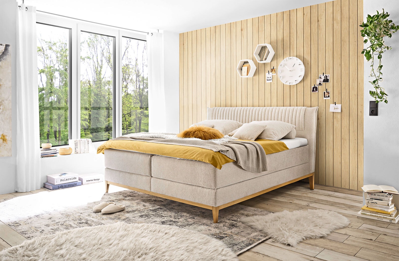 vito Boxspringbett AALBORG 180 x 200 cm beige