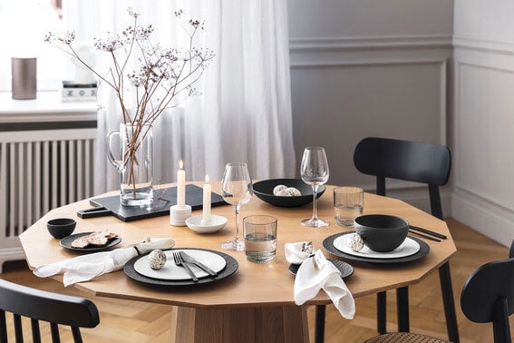 Villeroy & Boch Reisschüssel MANUFACTURE ROCK BLANC 4er Set schwarz