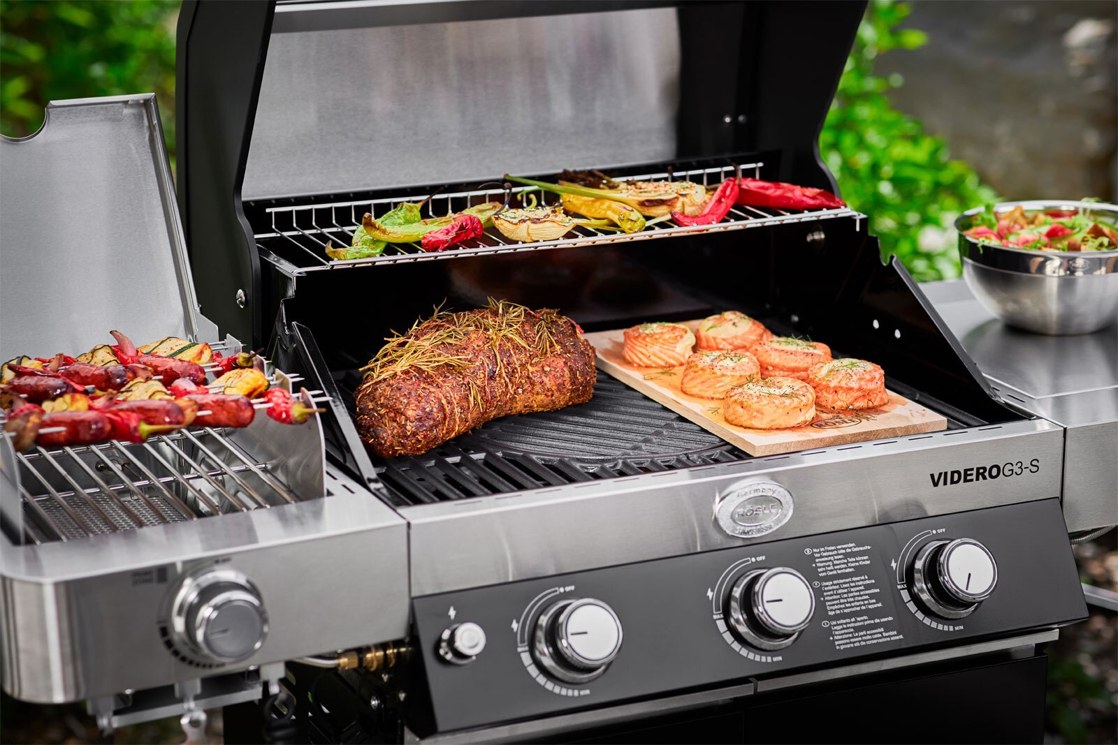 RÖSLE Gasgrill VIDERO G3-S Vario+ schwarz