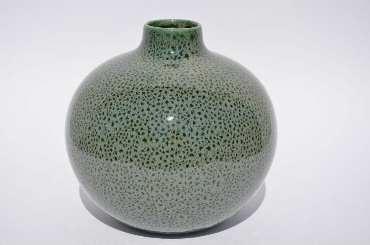 Vase 20 cm grün /taupe