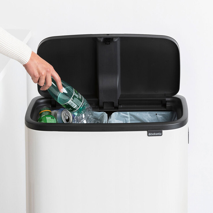 brabantia Mülleimer BO TOUCH BIN HI 2 x 30 Liter white