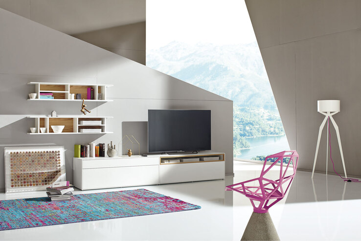 now! by hülsta Wandregal EASY Baukasten Natureiche