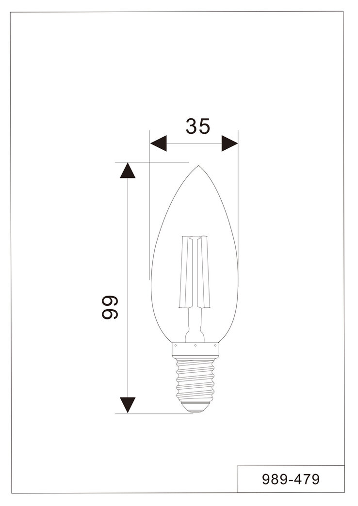 TRIO Retrofit LED-Leuchtmittel Kerze FILAMENT E14 /4 W