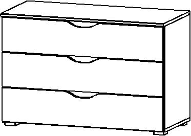 Kommode ALVARA 93 x 62 cm Alpinweiß NB