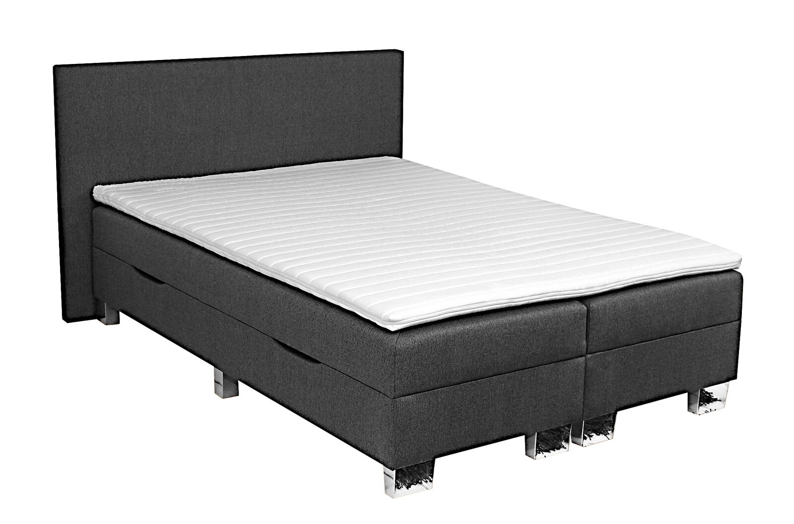 Boxspringbett DAVENPORT 140 x 200 cm graphitgrau