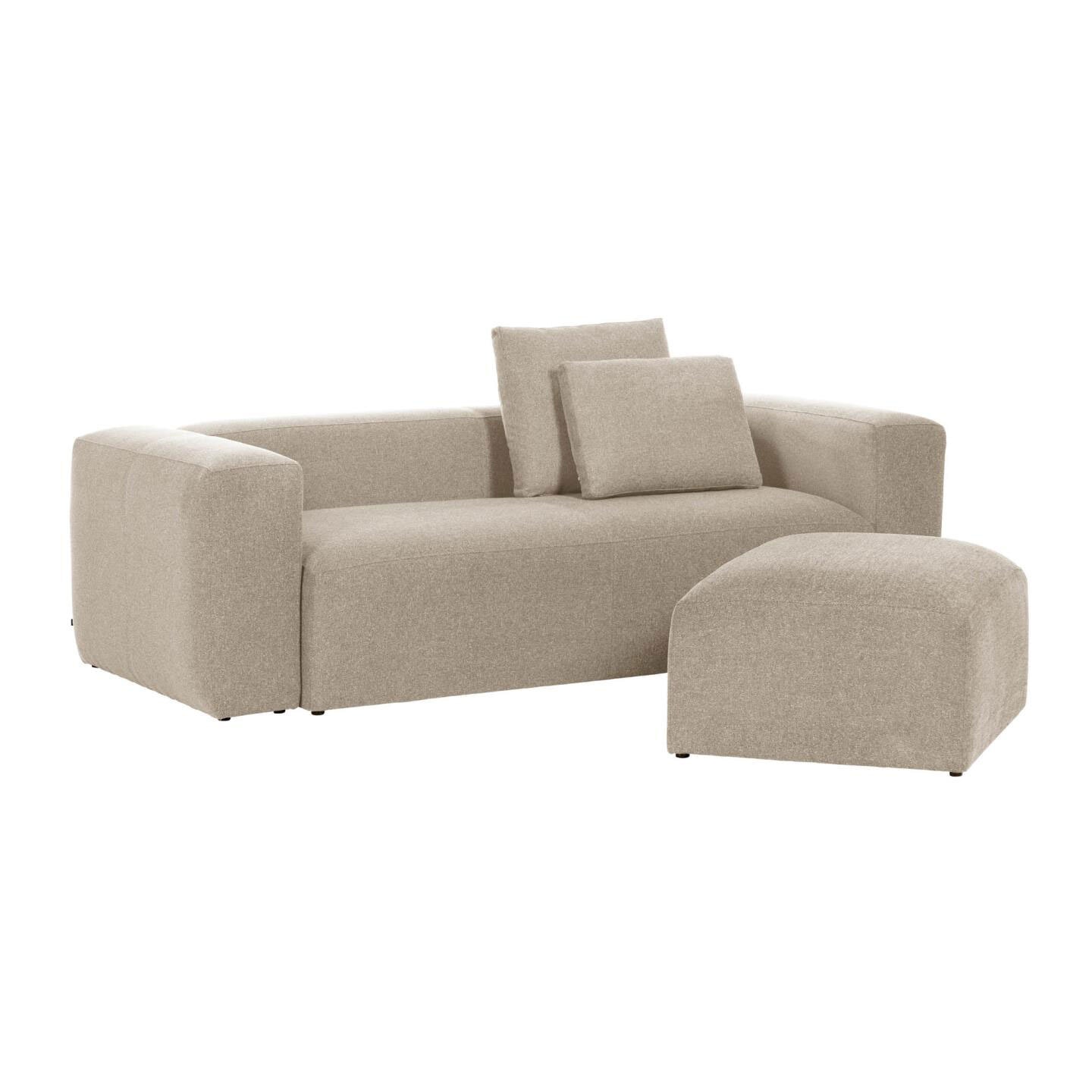Kave Home Sofa BLOK 3-Sitzer beige