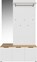 vito Kompaktgarderobe PANDORO 113 x 199 cm weiß/braun