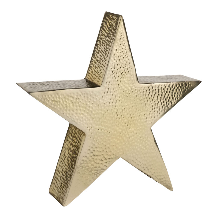 casaNOVA Weihnachtsstern 35 cm goldfarbig