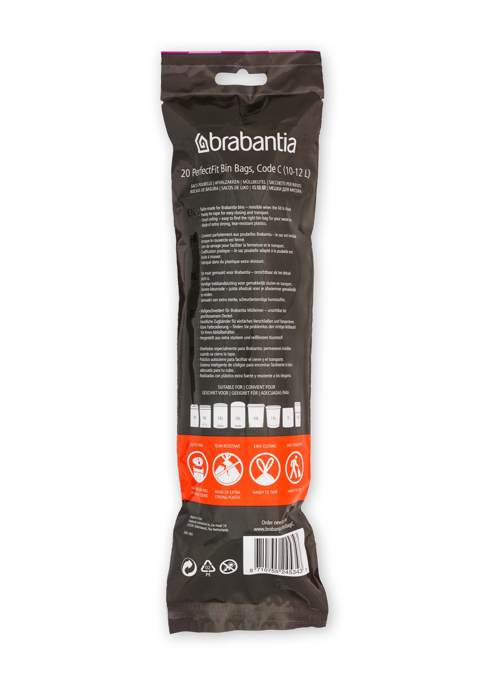 brabantia Müllbeutel PERFEKT FIT C 10-12 Liter