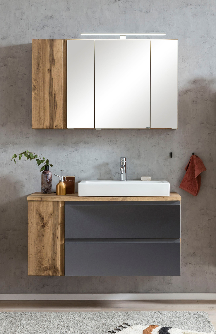Bad-Waschtischkombination GENT grau 105cm