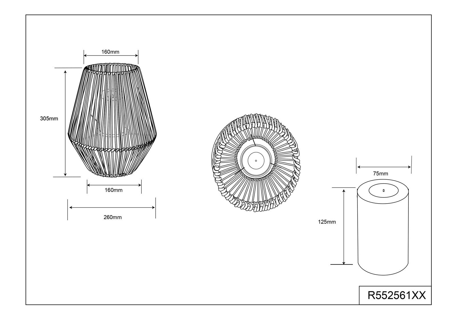 RL LED Solarlampe MINEROS 30,5 cm grau