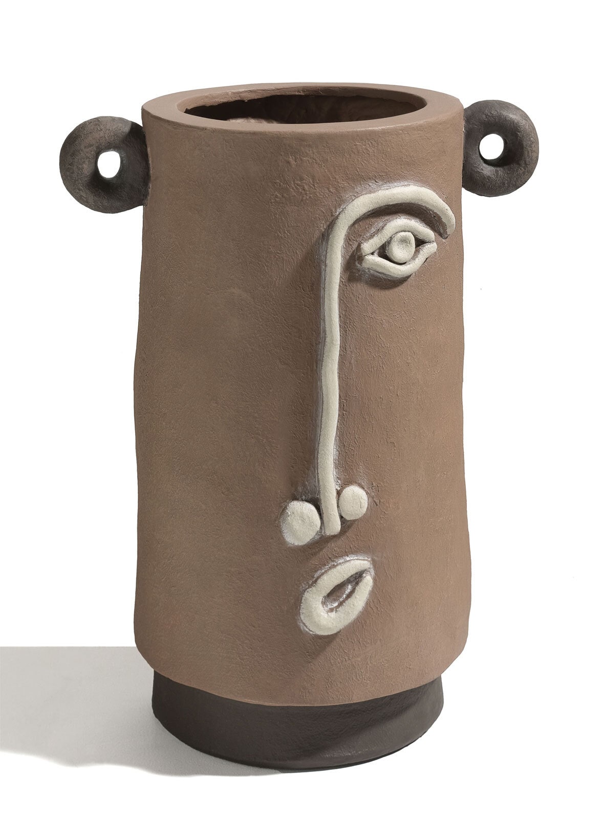 casaNOVA Vase Gesicht 36 cm braun