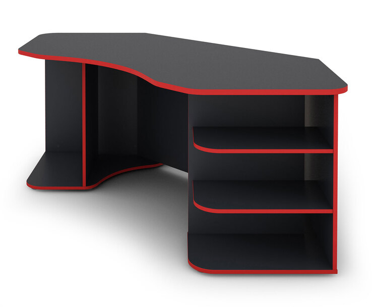 CASAVANTI Gaming Tisch TRON 196 x 85/76 cm NB anthrazit /rot