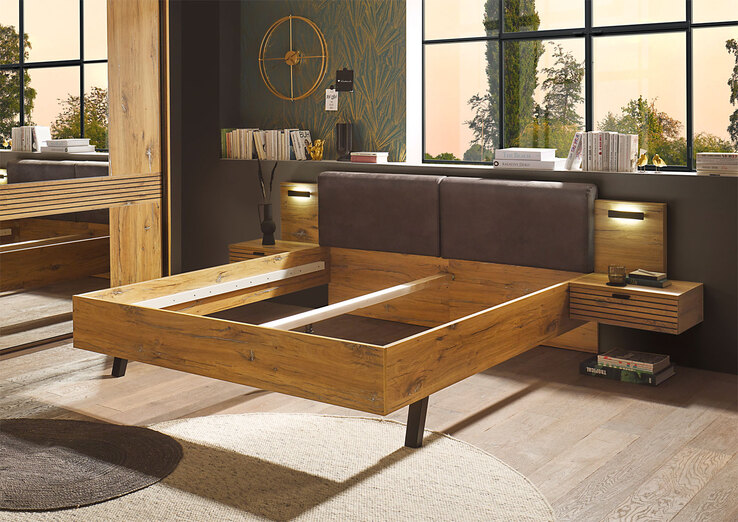 Bettanlage TRATTINO 180 x 200 cm braun/ graphit