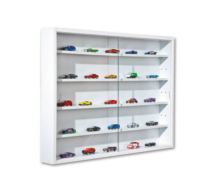 Sammlervitrine ADAM 80x60x9,5 cm Weiß