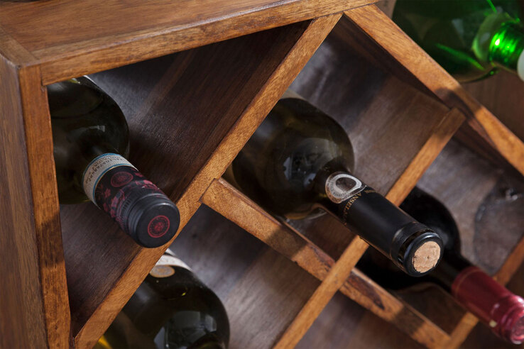 CASAVANTI Weinregal 40 x 40 cm Sheesham massiv