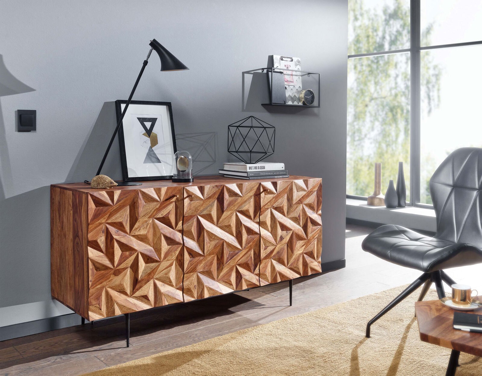 CASAVANTI Sideboard 144 x 72 cm Sheesham massiv