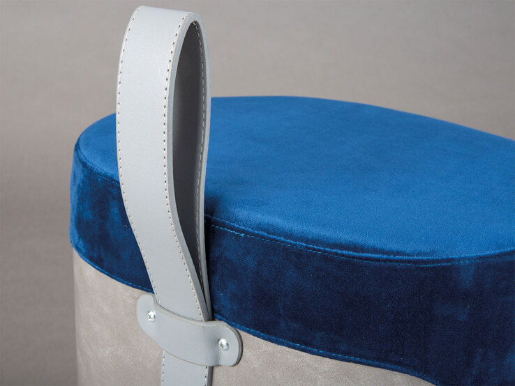 Hocker MILIAN blau 38 x 43 x 32,5 cm