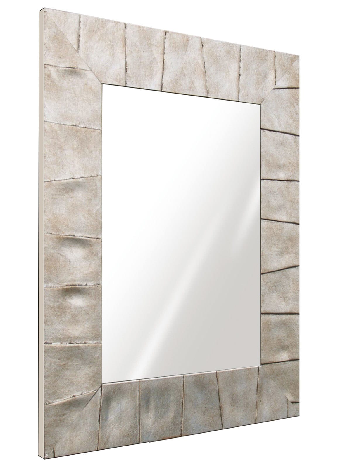 Spiegel 78 x 118 cm Rahmen Silber lackiert