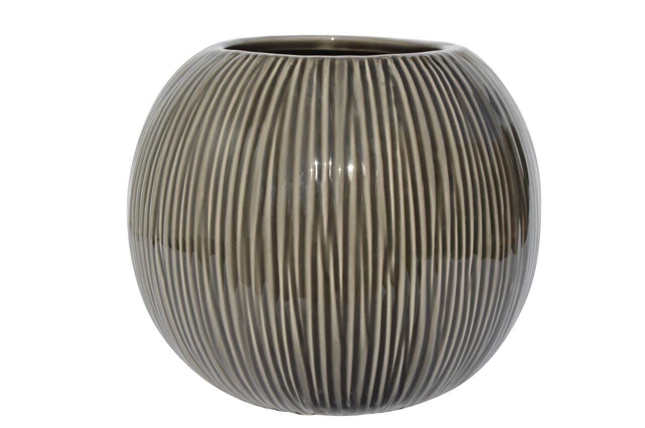 Keramik Vase 13 cm anthrazit