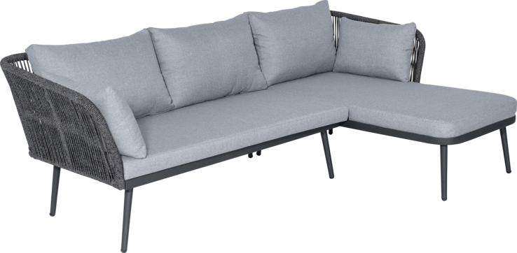 Garden FLAIR Living Gartenlounge LIBRA 3-teilig anthrazit /hellgrau