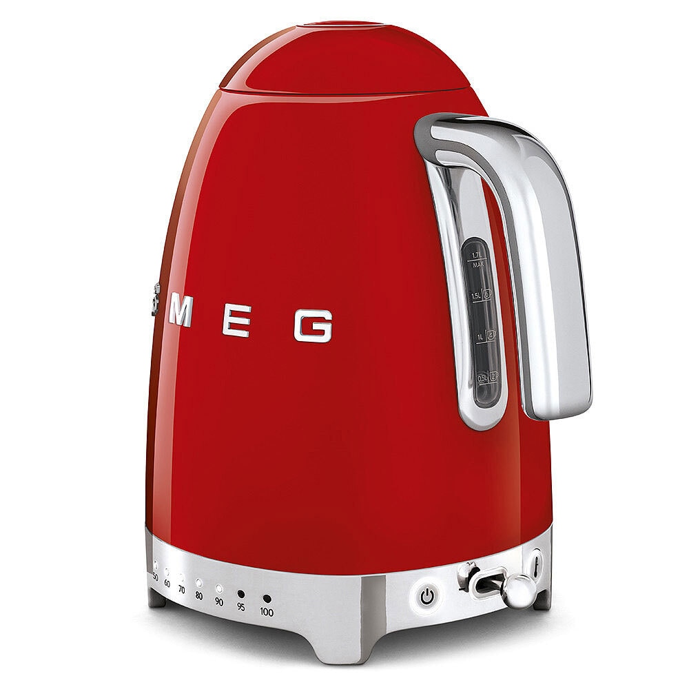 SMEG Wasserkocher 1700 ml variable Temperatursteuerung rot