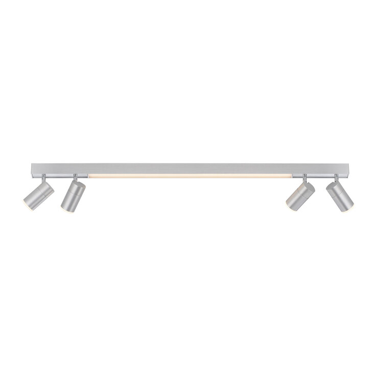 Paul Neuhaus LED Deckenlampe mit 4 Spots PURE-LINES alufarbig