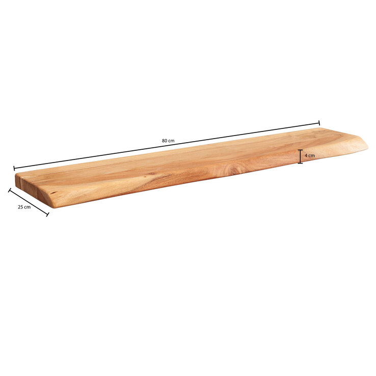 Wandboard 80 x 4 cm Akazie massiv