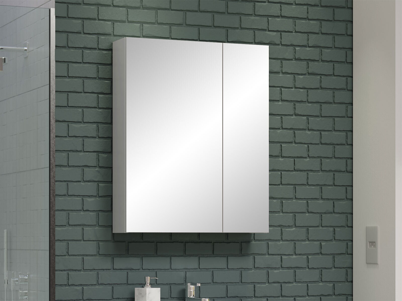 Spiegelschrank RIVA 60 x 75 cm weiß