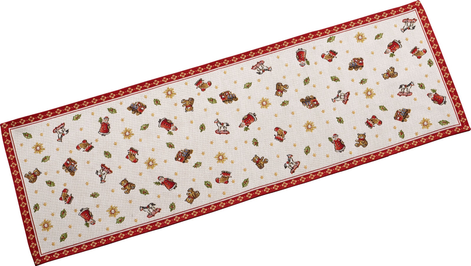 Villeroy & Boch Weihnachtsdeko Tischläufer TOY´s DELIGHT 32 x 96 cm Gobelin-Textil rot/mehrfarbig