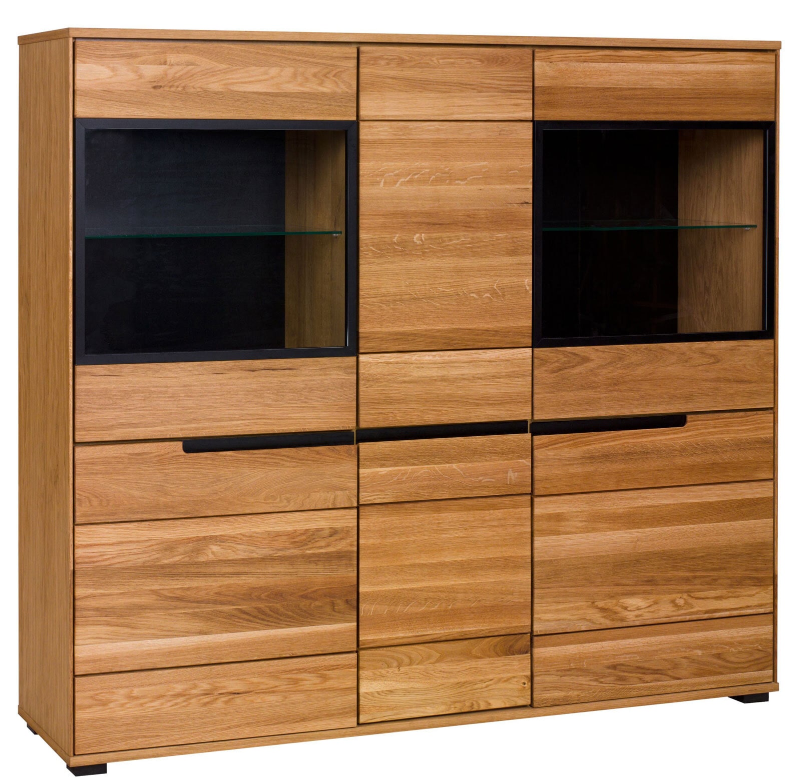 Highboard LOLA 162 x 152 cm Eiche teilmassiv, furniert