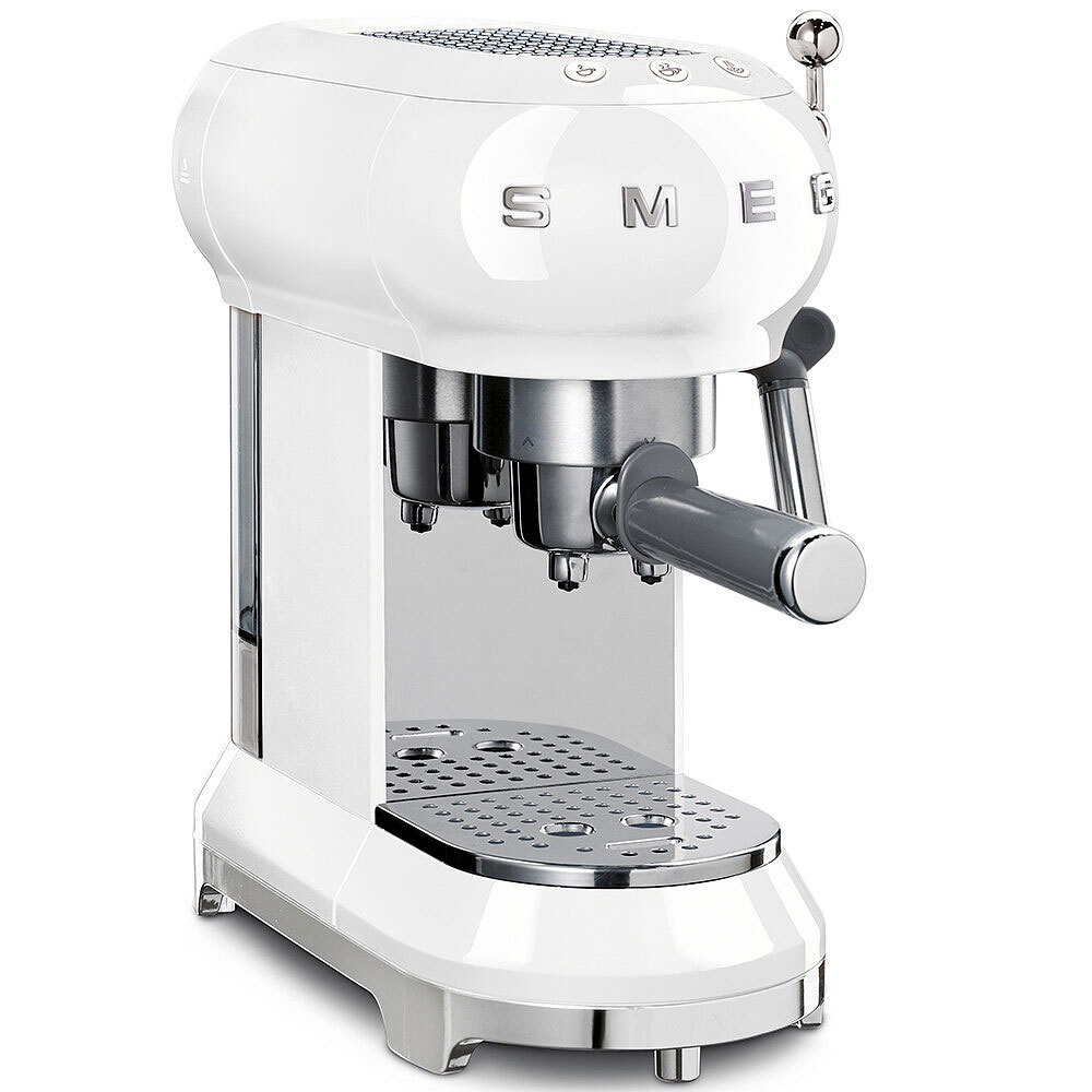 SMEG Espresso-Kaffeemaschine Retro weiß