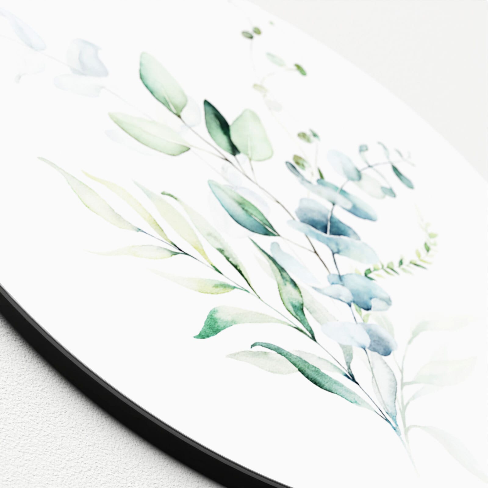 PRO ART Glas-Art Bild WATERCOLOURED LEAVES I Ø 20 cm mehrfarbig