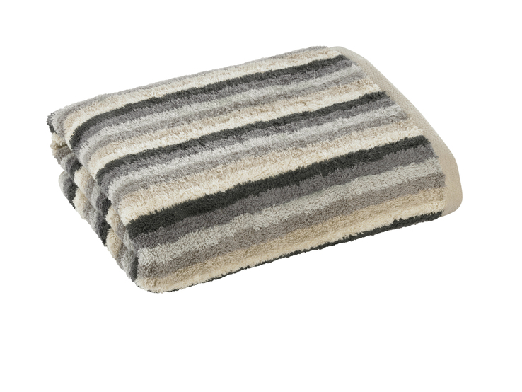 Handtuch STREIFEN 50 x 100 cm stein/mehrfarbig