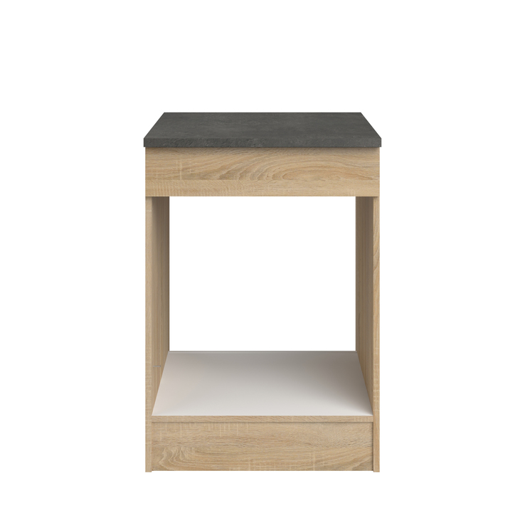 Parisot Küche mit Buffet FUMAY 21 Eiche/Beton-Optik ca. 300 x 186 x 60 cm