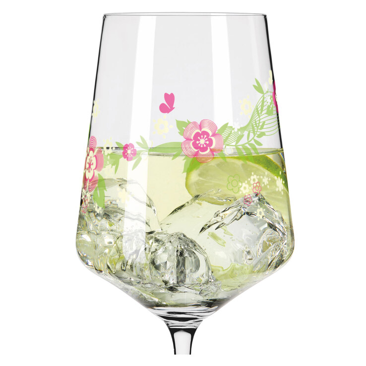 RITZENHOFF Aperitifglas SOMMERTAU HUGO 4er Set Blumen Kristallglas