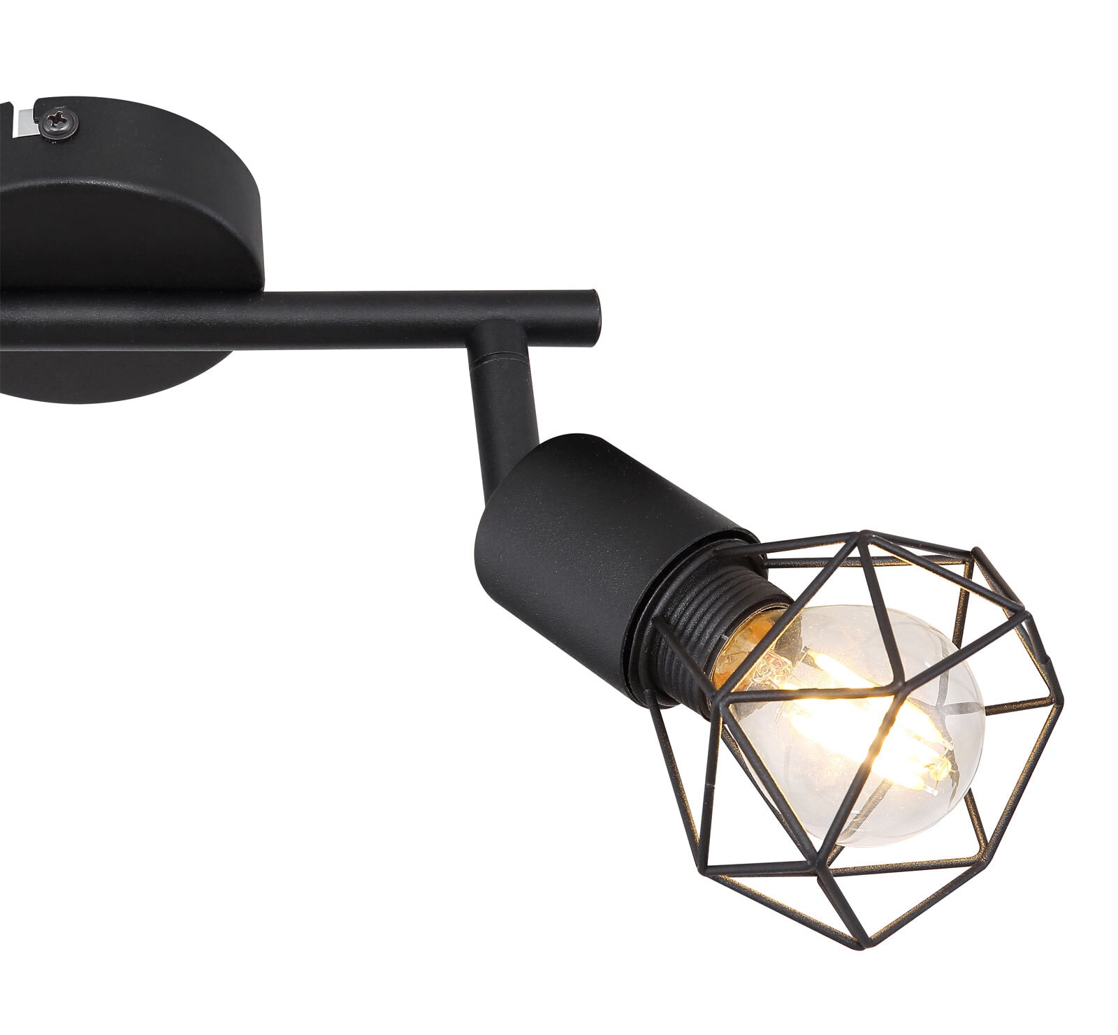 GLOBO Retrofit Deckenlampe XARA I 2 Spots schwarz